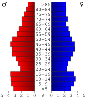 Bevolkingspiramide Floyd County