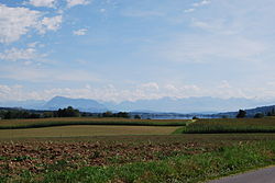 Le Seetal avec le lac de Baldegg au centre.