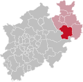 Lage des Kreises Paderborn in Nordrhein-Westfalen