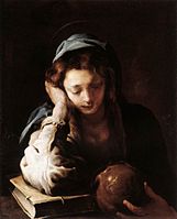 「改悛のマグダラのマリア」（英語: The Repentant St Mary Magdalene）1617年-1621年ころ、ドーリア・パンフィーリ美術館蔵。