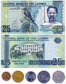 Image 7Front and back view of the Gambian dalasi and coins from 5 bututs to 1 dalasi