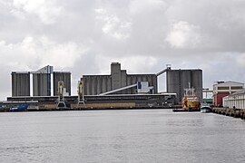 Le terminal céréalier du port du Havre.