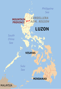 Mapa iti Filipinas a mangipakita ti pakasarakan iti Mountain Province.