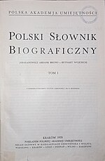 Thumbnail for File:Polski Słownik Biograficzny 1935.jpg