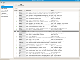 Скриншот программы SELinux