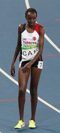 Yasemin Can op de OS van 2016 in Rio de Janeiro.