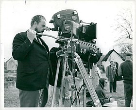 Åke Falck under inspelningarna av filmen Bröllopsbesvär 1964.