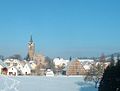 Ortsansicht, gut zu erkennen ist die katholische Pfarrkirche St. Martin]] (2007).