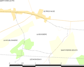 Mapa obce La Boissière