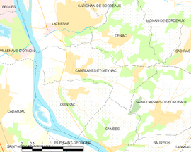 Mapa obce Camblanes-et-Meynac