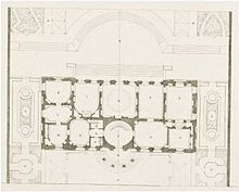 Pan du rez-de-chaussée d'un hôtel particulier du XVIIIe siècle.