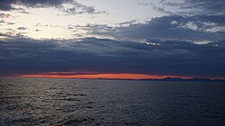 Labradorinmeri auringonlaskun jälkeen heinäkuussa vuonna 2009.