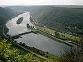 Staustufe Lehemen von der Niederfeller Hitzlay aus fotografiert