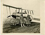 Men of the Royal Flying Corps beside an Avro 504.