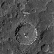 Surveyor 7 - America's Last Lunar Unmanned Lander (LROC534 - WAC context 200mpp labeled1).png