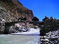 Tibetan log bridge (corbel arch)