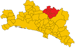 Unione dei comuni montani dell'Alta Val Trebbia – Mappa