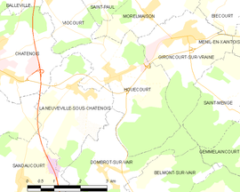 Mapa obce Houécourt