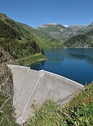 Barrage de la Gittaz (Beaufortain) en 2013.