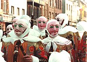 Les Gilles på karnavalet i Binche.