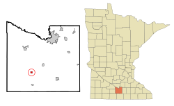 Location of Vernon Center, Minnesota