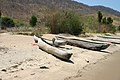 Cayuco sulla riva del lago Malawi