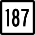 Route 187 marker