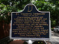 Reverse of the Indiana State Historical Marker for St. Vincent's Infirmary in Indianapolis