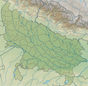 Map showing the location of Samaspur Bird Sanctuary समसपुर पक्षी विहार