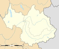 Mapa konturowa Sabaudii, u góry po lewej znajduje się punkt z opisem „Ontex”