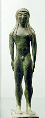 Statuette votive d'homme nu, Chiusi, vers -550.