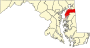 Mapa de Maryland destacant el Comtat de Kent