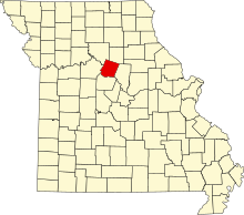 Map of Missouri highlighting Howard County.svg