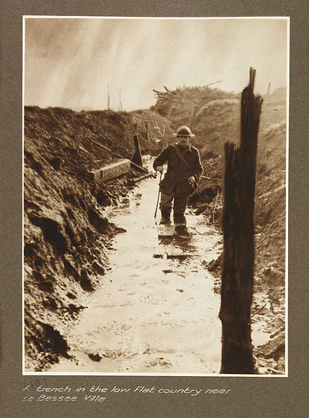 File:A trench in the low flat country near La Bassee Ville (3007144955).jpg