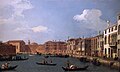 Vista del canal de Santa Clara en Venecia, de Canaletto, 1730.