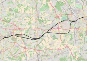 Spoorlijn Bochum - Dortmund op de kaart