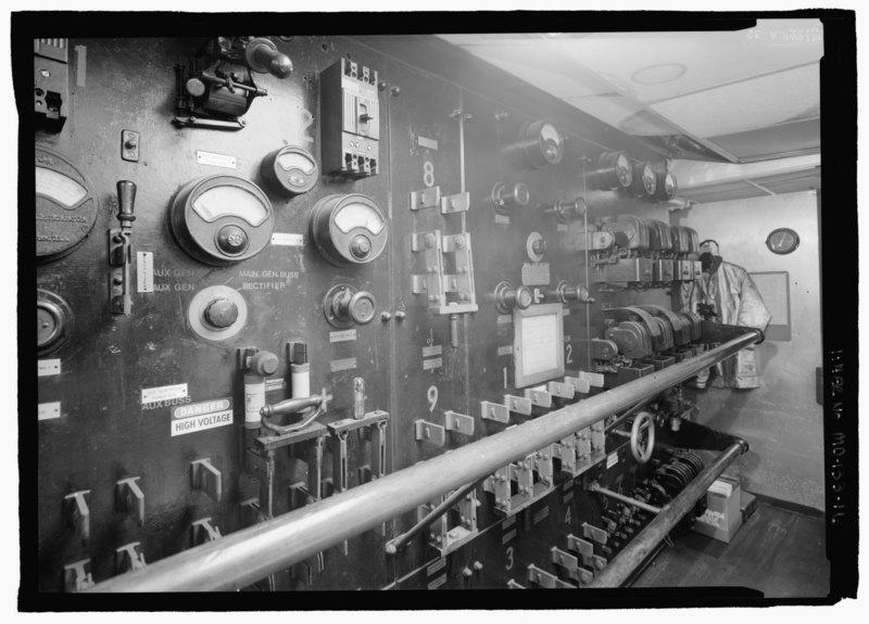 File:DETAIL OF ELECTRICAL PANEL. - Lightship 116, Pier 3, Inner Harbor, Baltimore, Independent City, MD HAER MD-133-16.tif