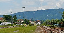 Gleisanlagen des Bahnhofs Lindau-Reutin im Jahr 2012