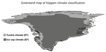 Кліматична карта Гренландії (за Кеппеном)