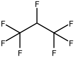 Structuurformule van 1,1,1,2,3,3,3-heptafluorpropaan