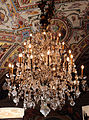 A chandelier with Bohemian glass