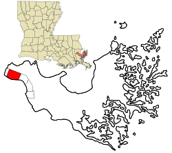 Location in St. Bernard Parish and the state of Louisiana.