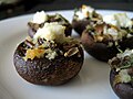 Stuffed mushrooms prepared using portabello mushrooms