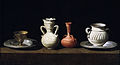 Cuncas e vasos de Zurbarán no museo do Prado en Madrid.