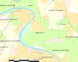 Mapa obce Seine-Port