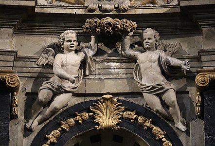 Baroque sculpture on the Saint-Maurice altar