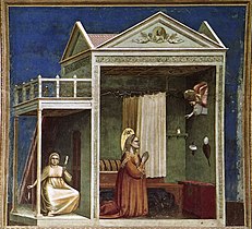 Giotto, Annunciation to St. Anne, Scrovegni Chapel.