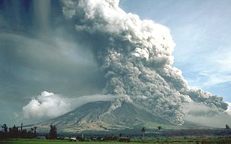 Pyroclastic flows at Mayon Volcano (1984)