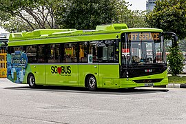 Bus listrik di Singapura