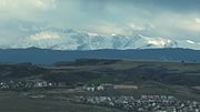 View of Pikes Peak from I-25 in Castle Rock